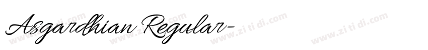 Asgardhian Regular字体转换